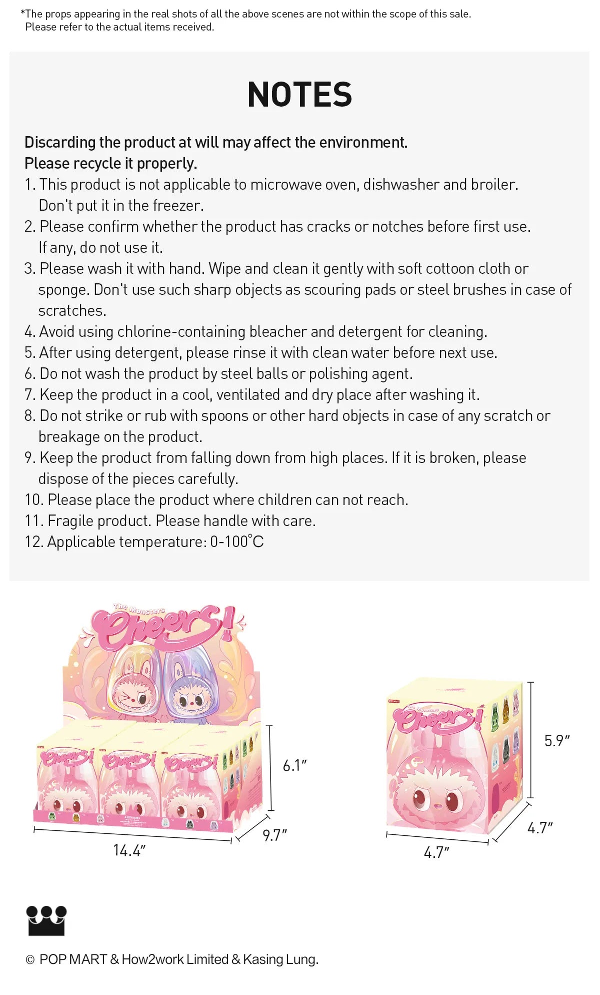 THE MONSTERS-CHEERS ! SERIES-Double-walled Glass Blind Box